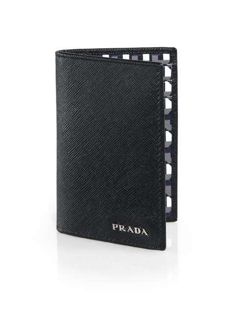 prada card holder men's sale|prada saffiano wallet men's.